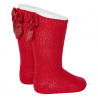 Buy Garter stitch knee high socks with bow RED in the online store Condor. Made in Spain. Visit the PERLE BABY SOCKS section where you will find more colors and products that you will surely fall in love with. We invite you to take a look around our online store.