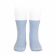 Plain stitch basic short socks LIGHT BLUE