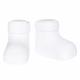 1x1 ankle socks with folded cuff WHITE