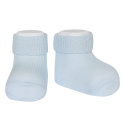 1x1 ankle socks with folded cuff BABY BLUE