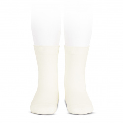 Elastic cotton short socks BEIGE