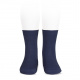 Elastic cotton short socks NAVY BLUE