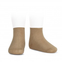 Elastic cotton ankle socks CAMEL