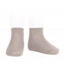 Elastic cotton ankle socks STONE