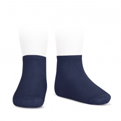 Elastic cotton ankle socks NAVY BLUE