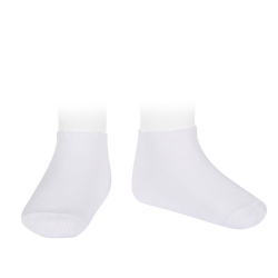 Elastic cotton trainer socks WHITE