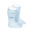 Buy Perle knee high socks with pompoms BABY BLUE in the online store Condor. Made in Spain. Visit the POMPOM BABY SOCKS section where you will find more colors and products that you will surely fall in love with. We invite you to take a look around our online store.