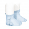 Buy Perle short socks with pompoms BABY BLUE in the online store Condor. Made in Spain. Visit the POMPOM BABY SOCKS section where you will find more colors and products that you will surely fall in love with. We invite you to take a look around our online store.
