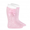 Buy Perle geometric openwork knee high sockswith bow PINK in the online store Condor. Made in Spain. Visit the BABY ELASTIC OPENWORK SOCKS section where you will find more colors and products that you will surely fall in love with. We invite you to take a look around our online store.