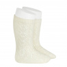 Buy Perle geometric openwork knee high socks BEIGE in the online store Condor. Made in Spain. Visit the BABY ELASTIC OPENWORK SOCKS section where you will find more colors and products that you will surely fall in love with. We invite you to take a look around our online store.