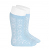 Buy Perle geometric openwork knee high socks BABY BLUE in the online store Condor. Made in Spain. Visit the BABY ELASTIC OPENWORK SOCKS section where you will find more colors and products that you will surely fall in love with. We invite you to take a look around our online store.