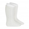 Buy Cotton openwork knee-high socks CREAM in the online store Condor. Made in Spain. Visit the BABY OPENWORK SOCKS section where you will find more colors and products that you will surely fall in love with. We invite you to take a look around our online store.