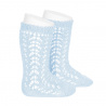 Buy Cotton openwork knee-high socks BABY BLUE in the online store Condor. Made in Spain. Visit the BABY OPENWORK SOCKS section where you will find more colors and products that you will surely fall in love with. We invite you to take a look around our online store.