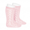 Buy Cotton openwork knee-high socks PINK in the online store Condor. Made in Spain. Visit the BABY OPENWORK SOCKS section where you will find more colors and products that you will surely fall in love with. We invite you to take a look around our online store.