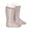 Buy Cotton openwork knee-high socks OLD ROSE in the online store Condor. Made in Spain. Visit the BABY OPENWORK SOCKS section where you will find more colors and products that you will surely fall in love with. We invite you to take a look around our online store.