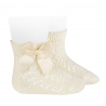 Buy Cotton openwork short socks with bow BEIGE in the online store Condor. Made in Spain. Visit the BABY OPENWORK SOCKS section where you will find more colors and products that you will surely fall in love with. We invite you to take a look around our online store.