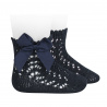 Compra Cotton openwork short socks with bow NAVY BLUE en la tienda online Condor. Fabricado en España. Visita la sección BABY OPENWORK SOCKS donde encontrarás más colores y productos que seguro que te enamorarán. Te invitamos a darte una vuelta por nuestra tienda online.