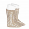 Buy Metallic yarn openwork perle knee socks BEIGE in the online store Condor. Made in Spain. Visit the BABY OPENWORK SOCKS section where you will find more colors and products that you will surely fall in love with. We invite you to take a look around our online store.