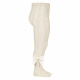 Openwork perle tights with side grossgrain bow LINEN