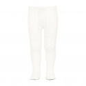 Perle openwork tights lateral spike CREAM