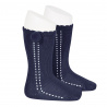 Buy Side openwork perle knee high socks withpompom NAVY BLUE in the online store Condor. Made in Spain. Visit the POMPOM BABY SOCKS section where you will find more colors and products that you will surely fall in love with. We invite you to take a look around our online store.