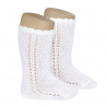 Buy Side openwork perle knee high socks WHITE in the online store Condor. Made in Spain. Visit the BABY SPIKE OPENWORK SOCKS section where you will find more colors and products that you will surely fall in love with. We invite you to take a look around our online store.
