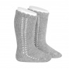Buy Side openwork perle knee high socks ALUMINIUM in the online store Condor. Made in Spain. Visit the BABY SPIKE OPENWORK SOCKS section where you will find more colors and products that you will surely fall in love with. We invite you to take a look around our online store.