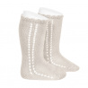Buy Side openwork perle knee high socks LINEN in the online store Condor. Made in Spain. Visit the BABY SPIKE OPENWORK SOCKS section where you will find more colors and products that you will surely fall in love with. We invite you to take a look around our online store.