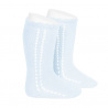 Buy Side openwork perle knee high socks BABY BLUE in the online store Condor. Made in Spain. Visit the BABY SPIKE OPENWORK SOCKS section where you will find more colors and products that you will surely fall in love with. We invite you to take a look around our online store.