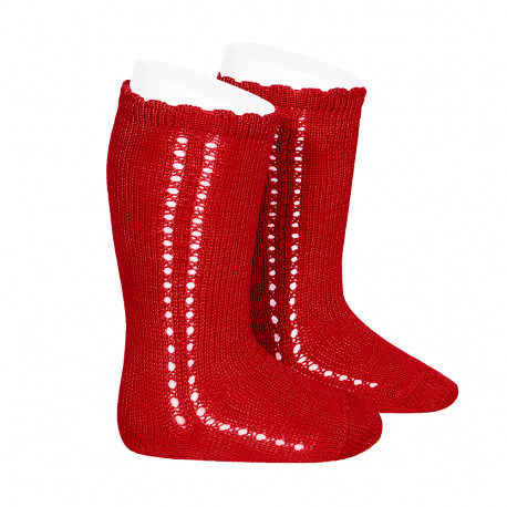 Buy Side openwork perle knee high socks RED in the online store Condor. Made in Spain. Visit the BABY SPIKE OPENWORK SOCKS section where you will find more colors and products that you will surely fall in love with. We invite you to take a look around our online store.