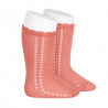 Buy Side openwork perle knee high socks PEONY in the online store Condor. Made in Spain. Visit the BABY SPIKE OPENWORK SOCKS section where you will find more colors and products that you will surely fall in love with. We invite you to take a look around our online store.