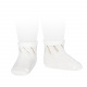Perle diagonal openwork short socks WHITE