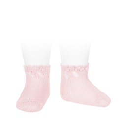 Cóndor Calcetines cortos de perlé para bebé con calado diagonal