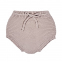 Garter stitch culotte with cord OLD ROSE