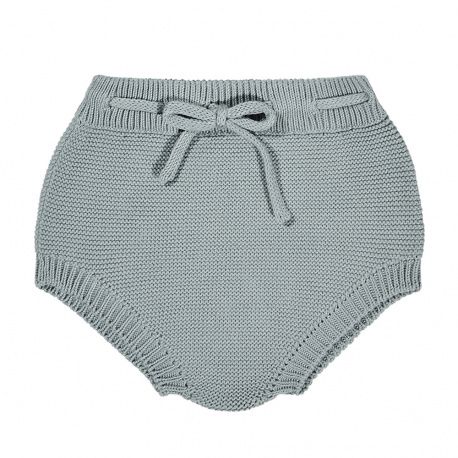 Garter stitch culotte with cord DRY GREEN