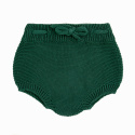 Garter stitch culotte with cord BOTTLE GREEN