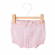 Openwork culotte with cord PINK