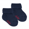 Compra Wool terry short socks with folded cuff NAVY BLUE en la tienda online Condor. Fabricado en España. Visita la sección BASIC WOOL BABY SOCKS donde encontrarás más colores y productos que seguro que te enamorarán. Te invitamos a darte una vuelta por nuestra tienda online.