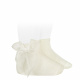 Ceremony short socks with organza bow BEIGE