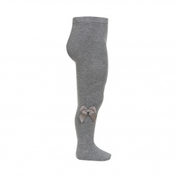 Tights with side grossgran bow LIGHT GREY
