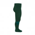 Tights with side grossgran bow BOTTLE GREEN