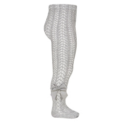 Openwork perle tights with...