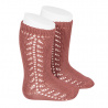 Buy Side openwork knee-high warm-cotton socks TERRACOTA in the online store Condor. Made in Spain. Visit the WARM OPENWORK BABY SOCKS section where you will find more colors and products that you will surely fall in love with. We invite you to take a look around our online store.