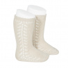 Buy Side openwork knee-high warm-cotton socks LINEN in the online store Condor. Made in Spain. Visit the WARM OPENWORK BABY SOCKS section where you will find more colors and products that you will surely fall in love with. We invite you to take a look around our online store.