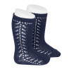 Buy Side openwork knee-high warm-cotton socks NAVY BLUE in the online store Condor. Made in Spain. Visit the WARM OPENWORK BABY SOCKS section where you will find more colors and products that you will surely fall in love with. We invite you to take a look around our online store.