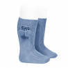 Buy Warm cotton rib knee-high socks with pompoms FRENCH BLUE in the online store Condor. Made in Spain. Visit the POMPOM WARM BABY SOCKS section where you will find more colors and products that you will surely fall in love with. We invite you to take a look around our online store.