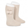 Buy Warm cotton knee-high socks with pompoms LINEN in the online store Condor. Made in Spain. Visit the POMPOM WARM BABY SOCKS section where you will find more colors and products that you will surely fall in love with. We invite you to take a look around our online store.