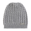 Baby knit hat with braids ALUMINIUM