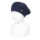 Buy the Garter stitch beret NAVY BLUE made of 100% cotton. Available in a wide variety of colors that match the Condor tights, socks, long cardigans and short cardigan jackets, girl boleros. Discover other models with bows or tassels in the Accessories for kids section. Ideal for back to school, school uniforms, and for special occasions such as communions, baptisms, weddings and Christmas. Very comfortable and high quality Condor.