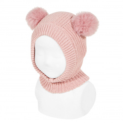 Buy Balaclava with faux fur pompoms PALE PINK in the online store Condor. Made in Spain. Visit the ACCESSORIES FOR KIDS section where you will find more colors and products that you will surely fall in love with. We invite you to take a look around our online store.